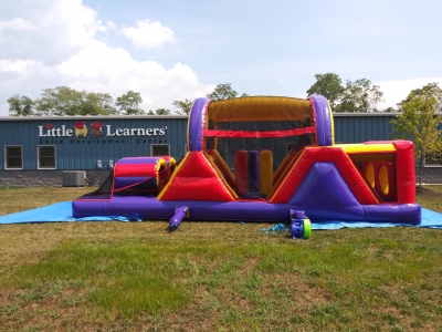 obstacle course view from side