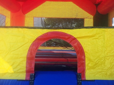 front of castle bounce house